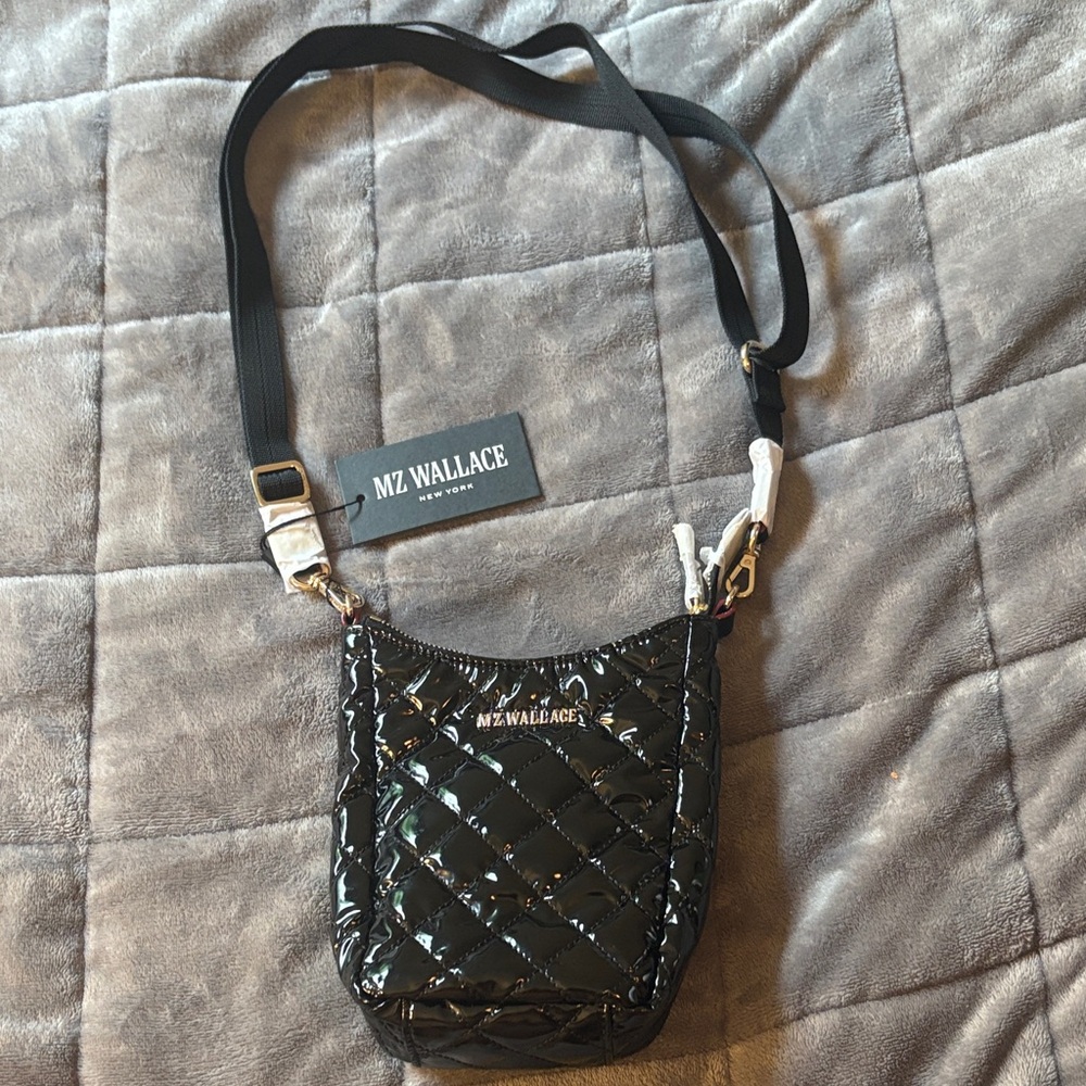 NWT MZ Wallace Crosby Go Black Quilted Crossbody Bag
